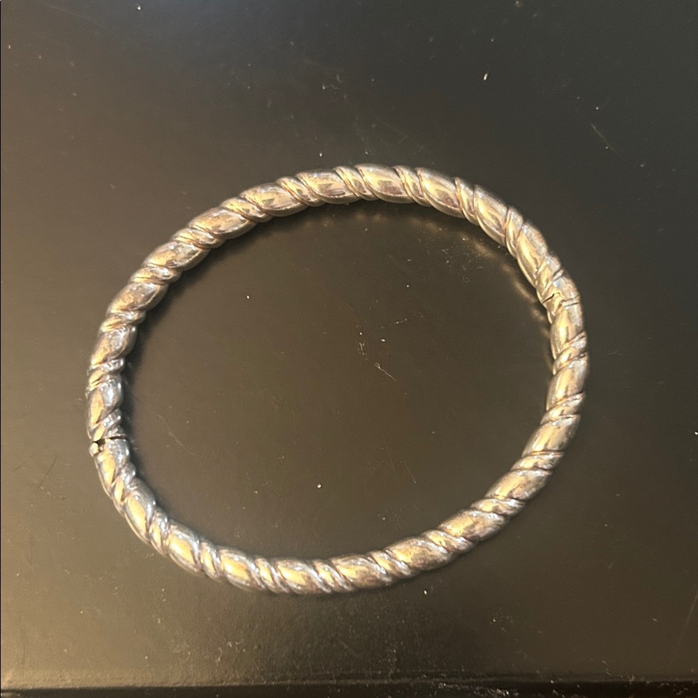 925 Sterling Silver Twisted Bangle Bracelet